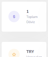 Döviz listesi — mobil