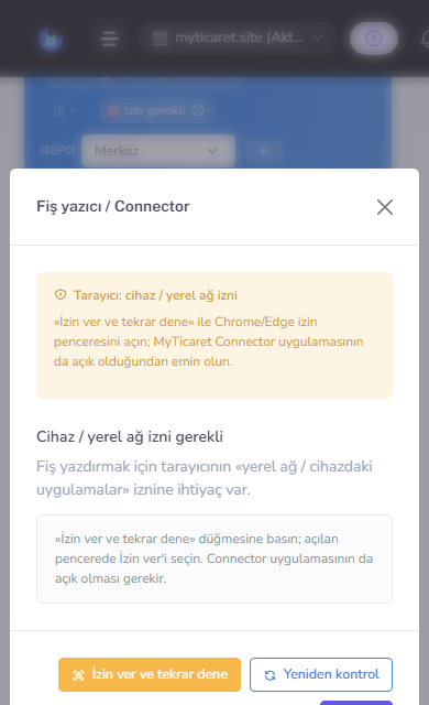 POS satış alanı — mobil