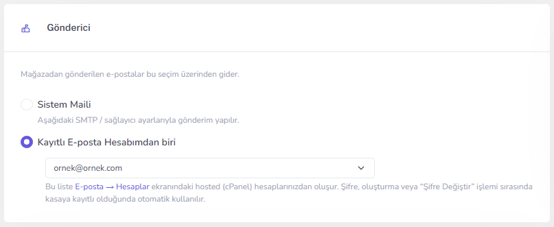 SMTP formu — masaüstü