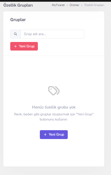 Adım 2 — Özellik grupları — mobil