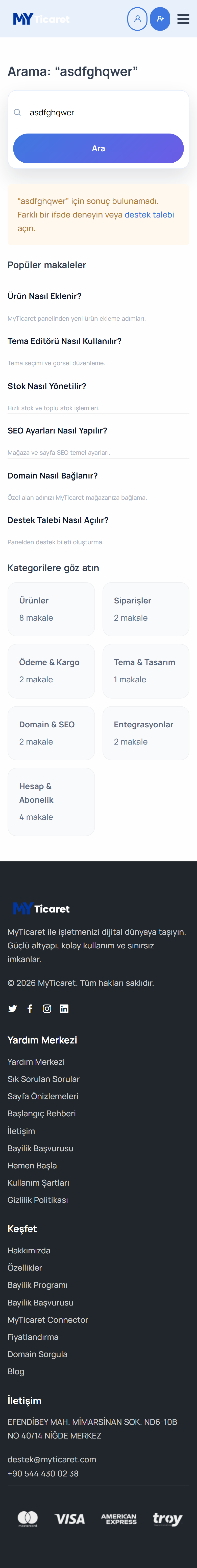 Arama sonuçları mobil